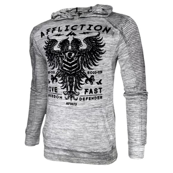 Affliction Men's Lightweight Hoodie Sweatshirt Value Freedom - Picture 2 of 7